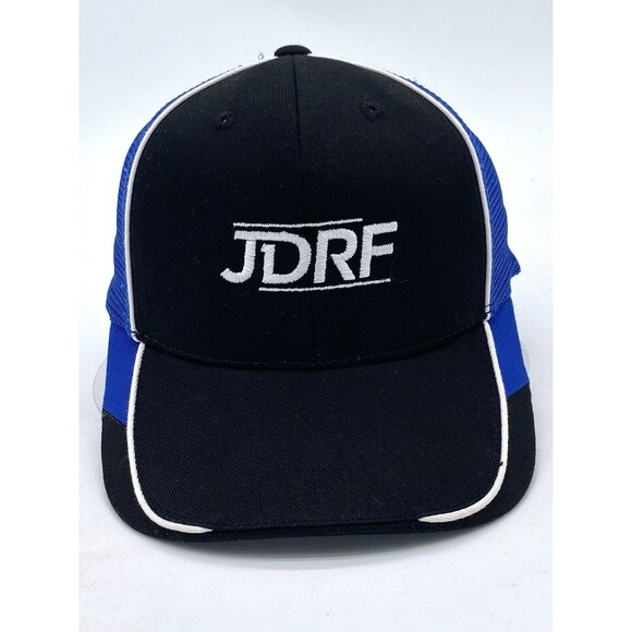 Port Authority JDRF Men’s Blue Black Basebll Cap Hook & Loop Strap 90835 - Picture 1 of 7